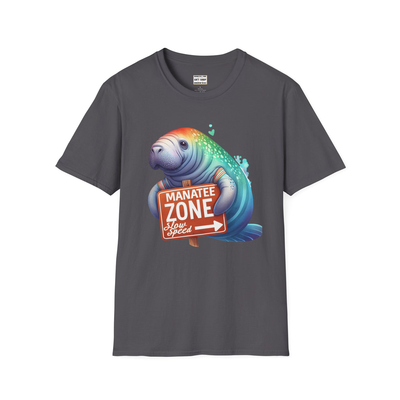 Watercolor Manatee • Unisex Softstyle T-Shirt